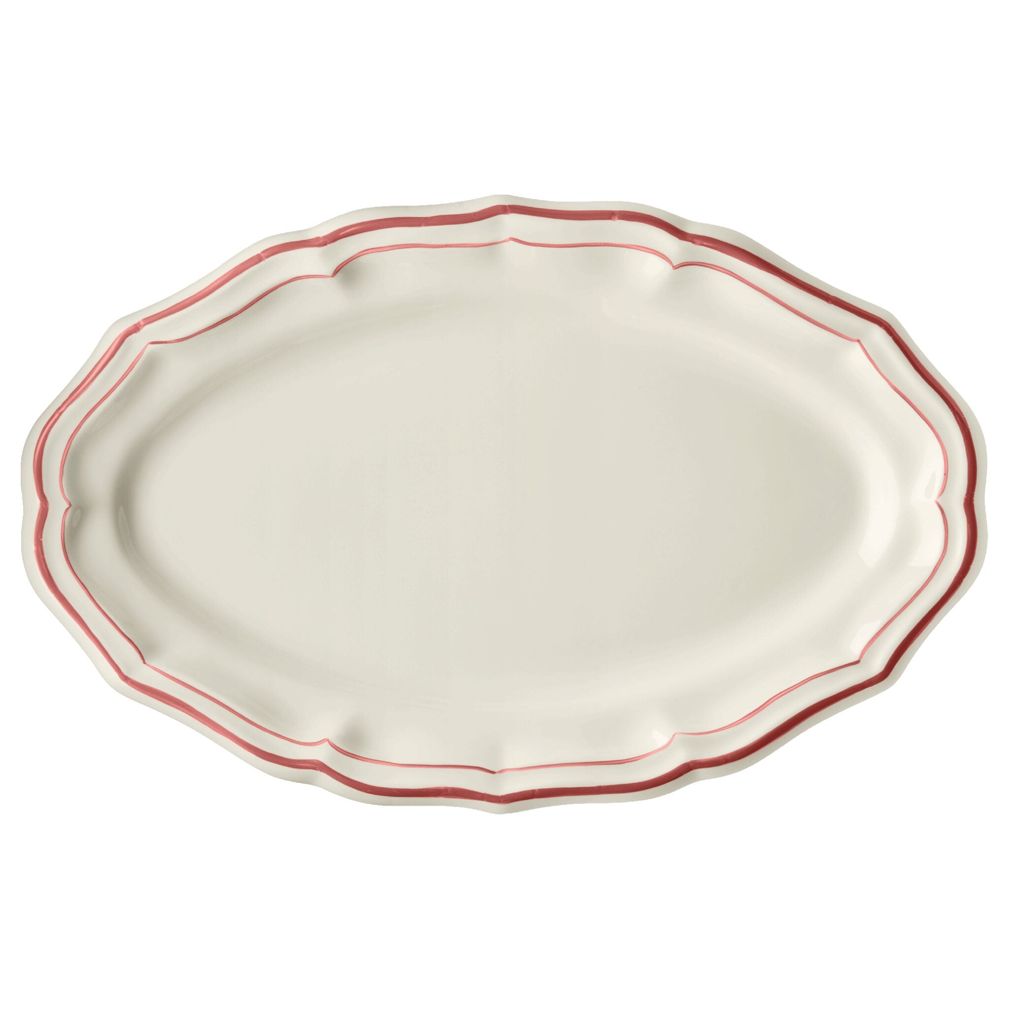 Gien Oval Platter - Filet Coral