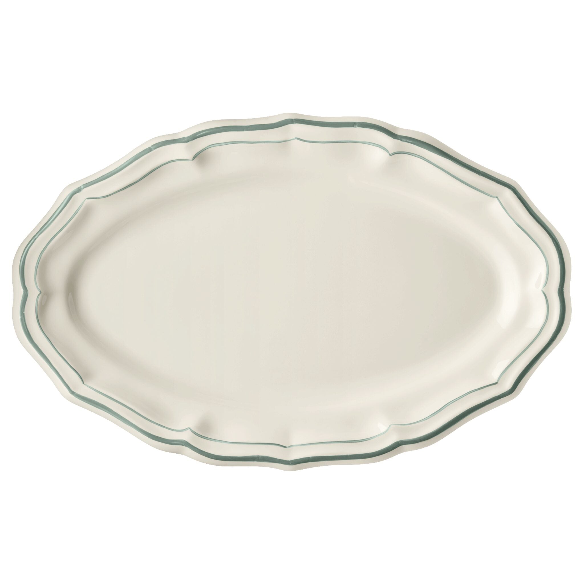 Gien Oval Platter - Filet Earth Grey