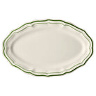 Gien Oval Platter - Filet Fern Green