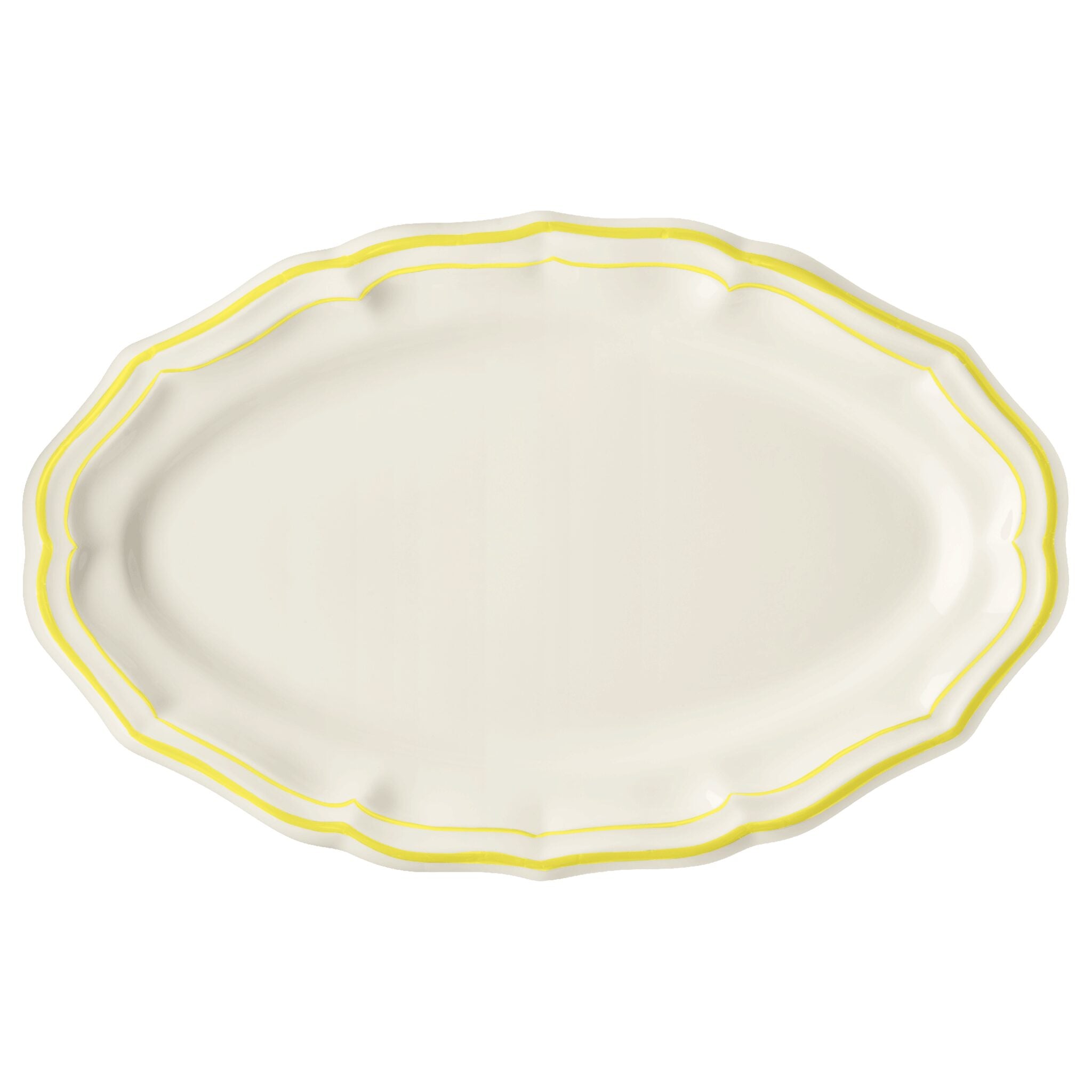 Gien Oval Platter - Filet Lemon