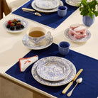 Gien Oval Platter - Oiseau Bleu, alternate view