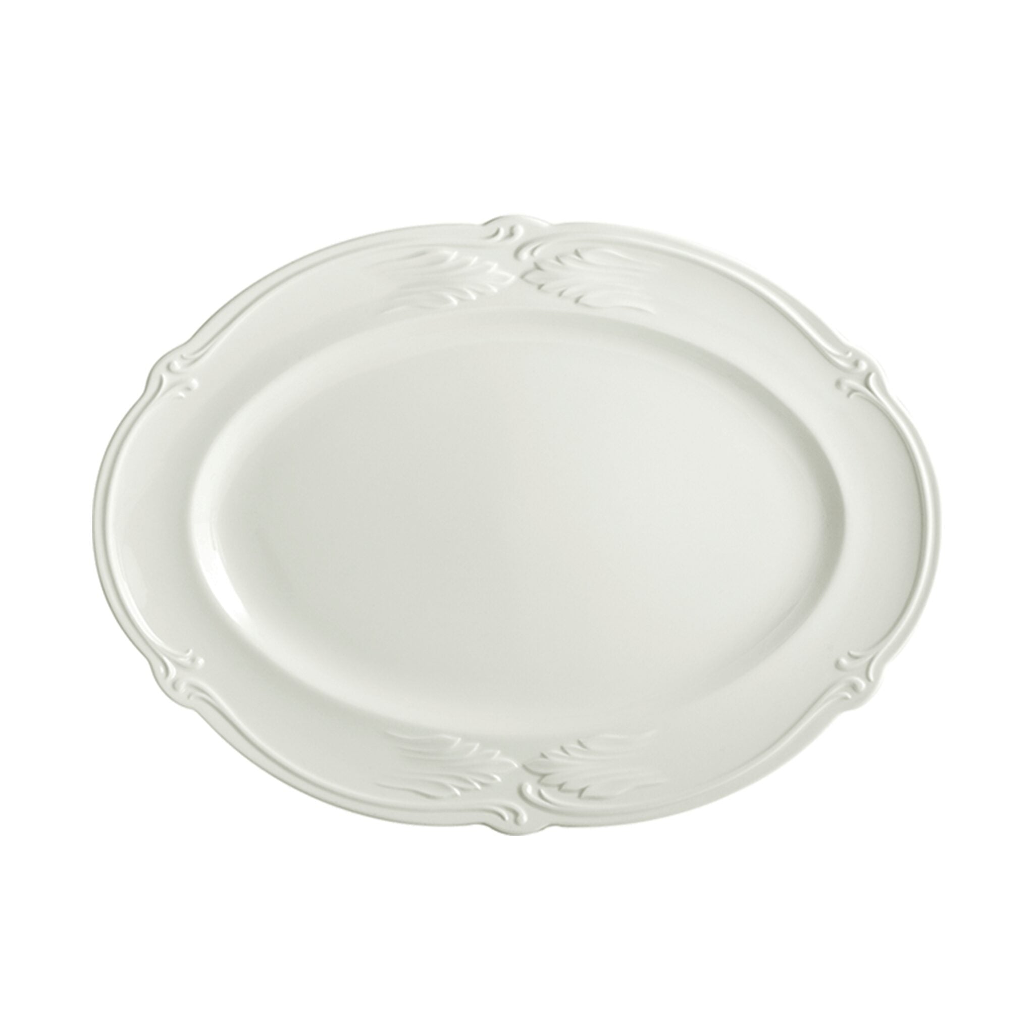 Gien Oval Platter - Rocaille White