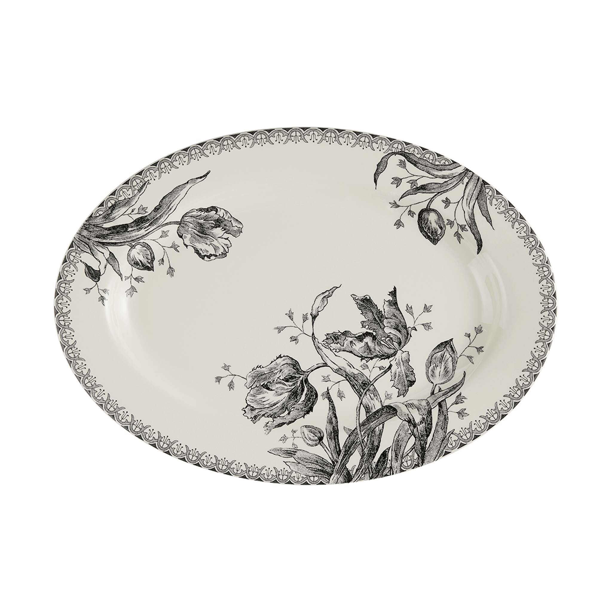Gien Oval Platter - Tulipes