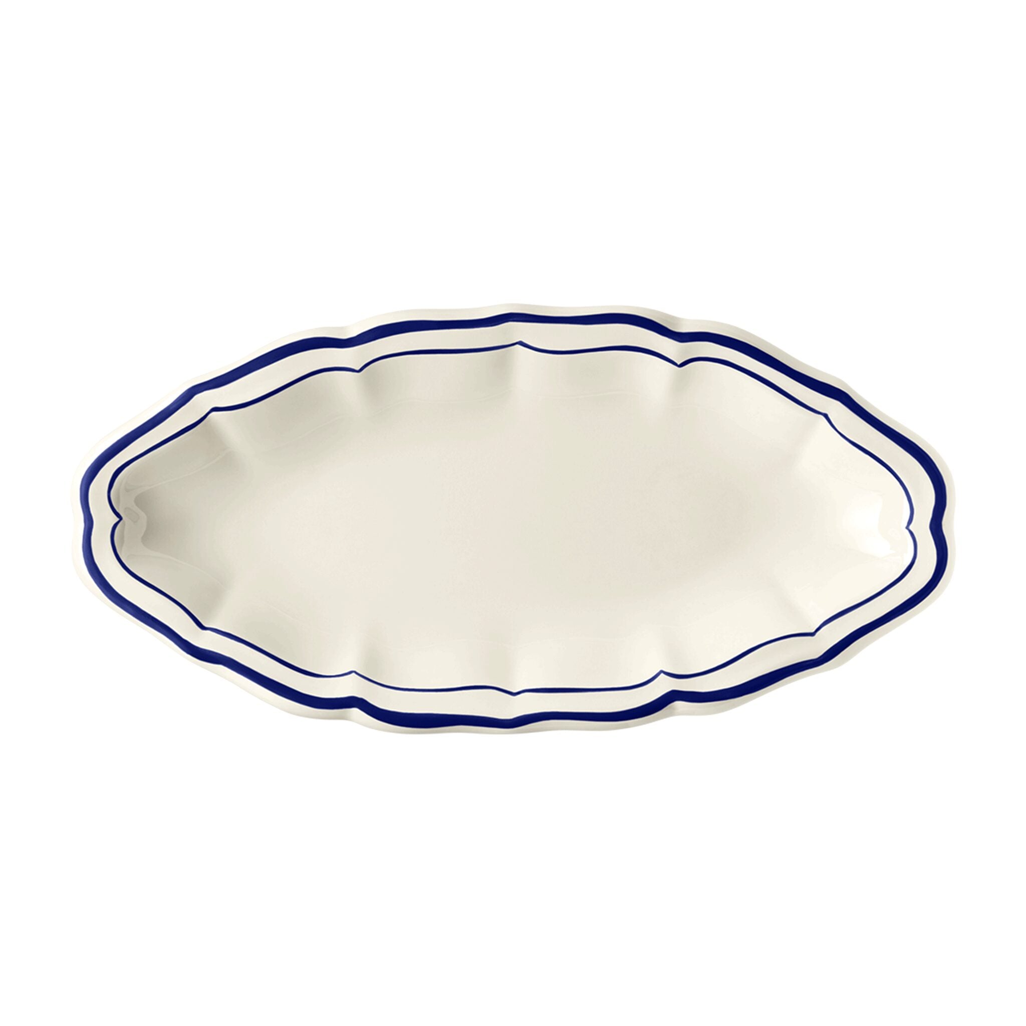 Gien Pickle Dish - Filet Cobalt