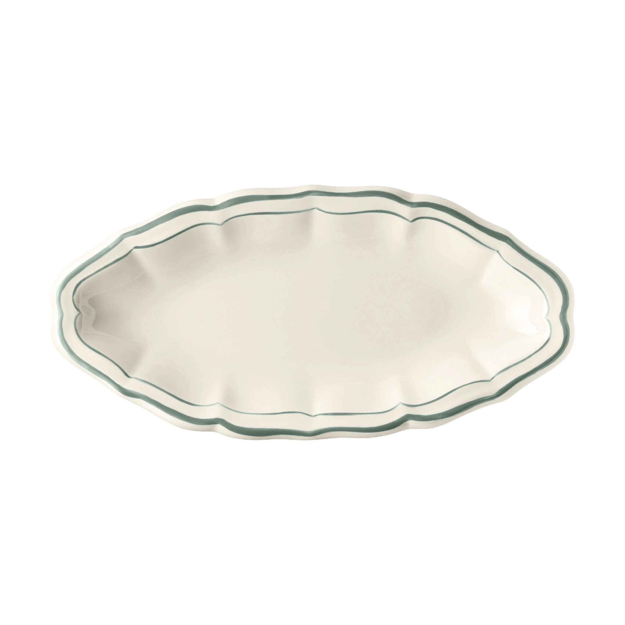Gien Pickle Dish - Filet Earth Grey