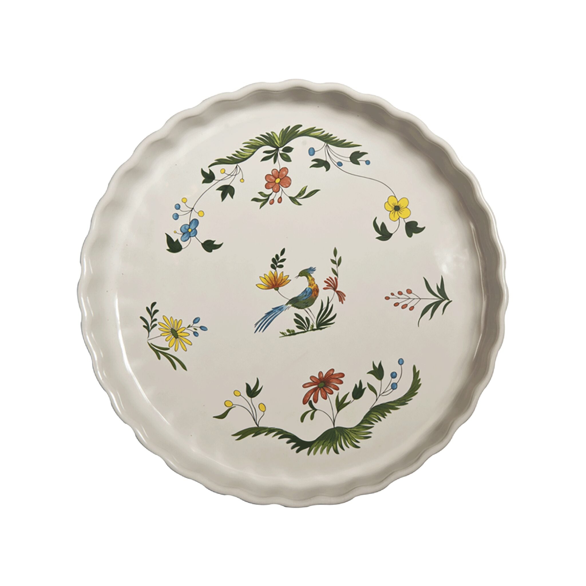 Gien Pie Dish - Oiseaux De Paradis Pie Pan