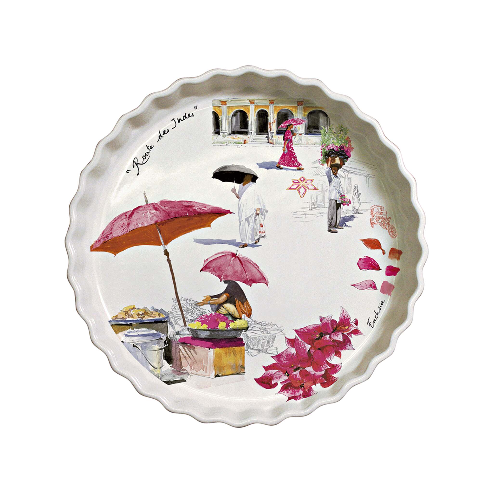 Gien Pie Dish - Route Des Indes Pie Pan