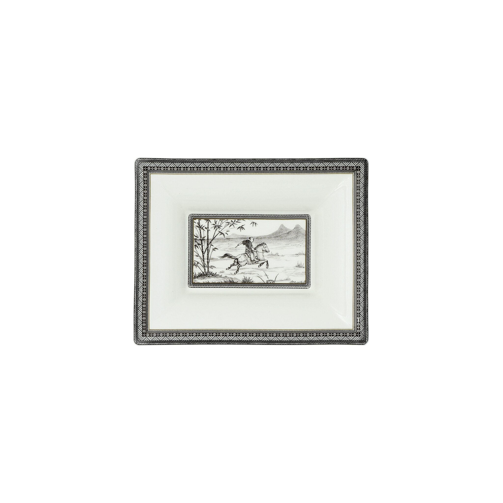 Gien Rectangular Tray - Le Cavalier Des Steppes