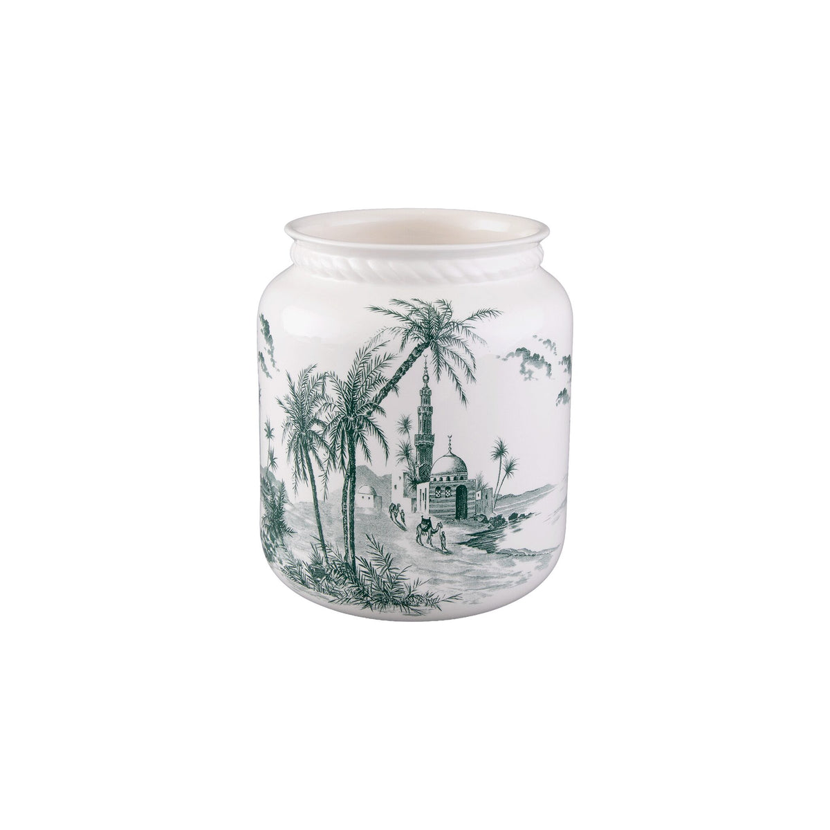 Gien Roped Vase, Small - Les Dépareillées Green
