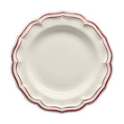 Gien Round Deep Dish - Filet Burgundy Serving Bowl