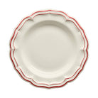 Gien Round Deep Dish - Filet Red Serving Bowl