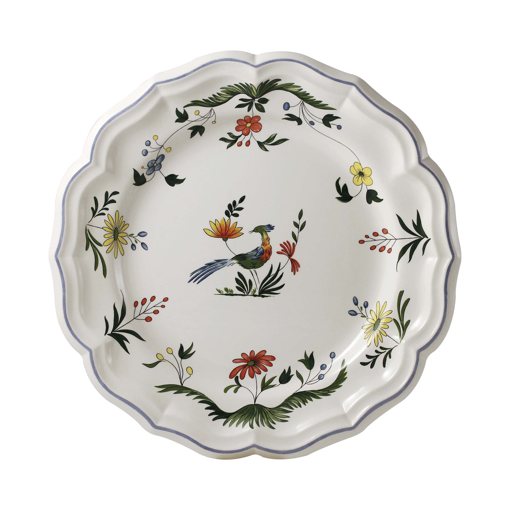 Gien Round Deep Dish- Oiseaux De Paradis Serving Bowl