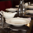 Gien Sauce Boat - Rocaille White, alternate view