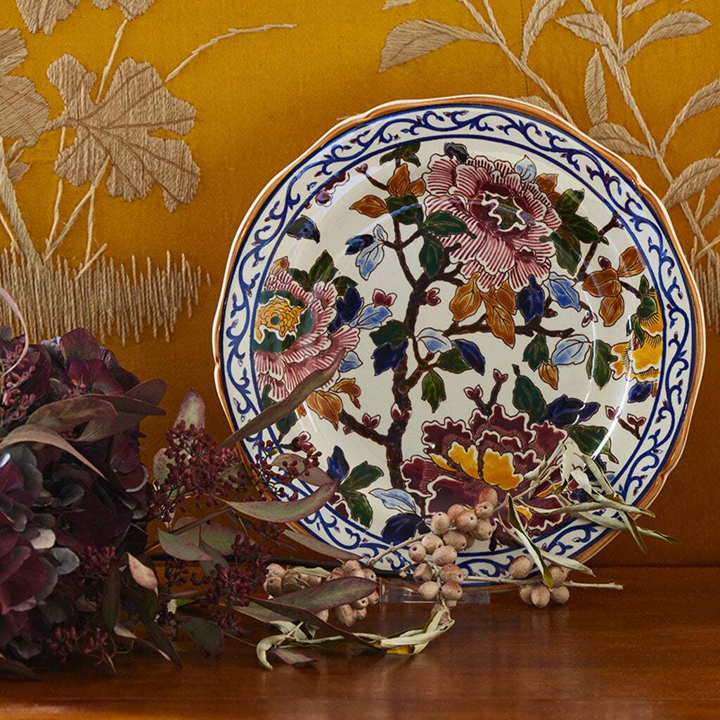 Gien Serving Platter - Pivoines, alternate view