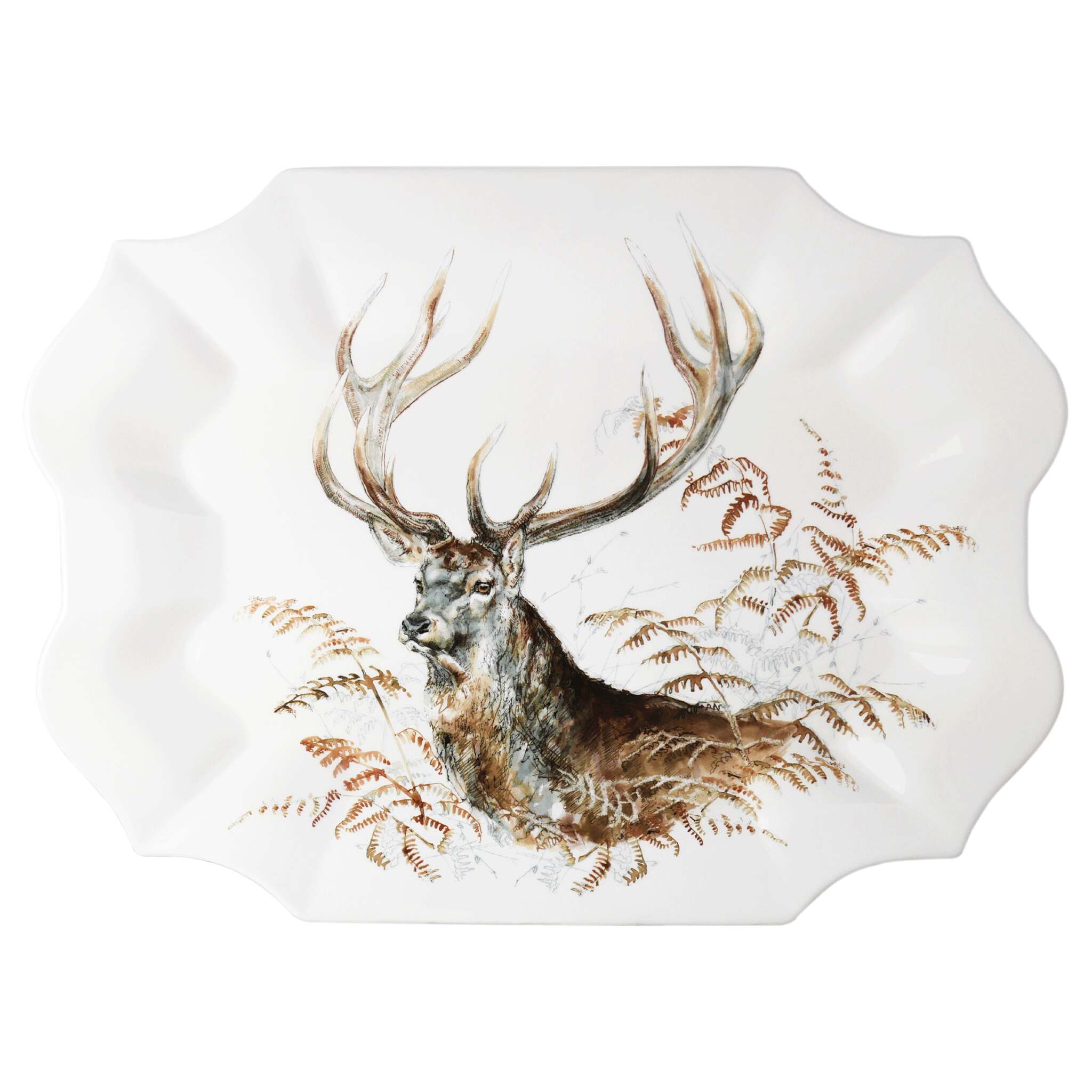 Gien Serving Platter Stag - Sologne