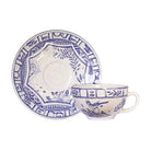 Gien Set of 2 Breakfast Cups & Saucers - Oiseau Bleu