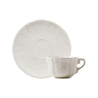 Gien Set of 2 Breakfast Cups & Saucers - Pont Aux Choux White