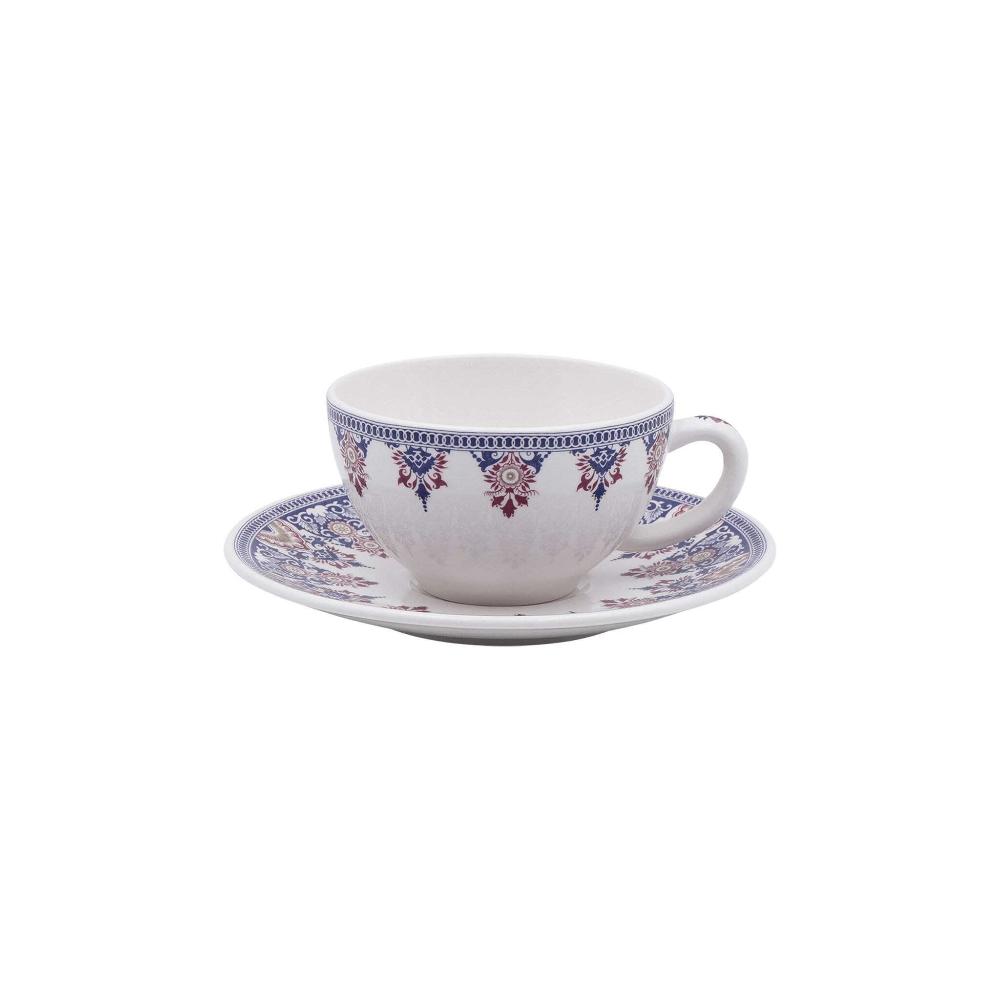 Gien Set of 2 Breakfast Cups & Saucers - Rouen Or