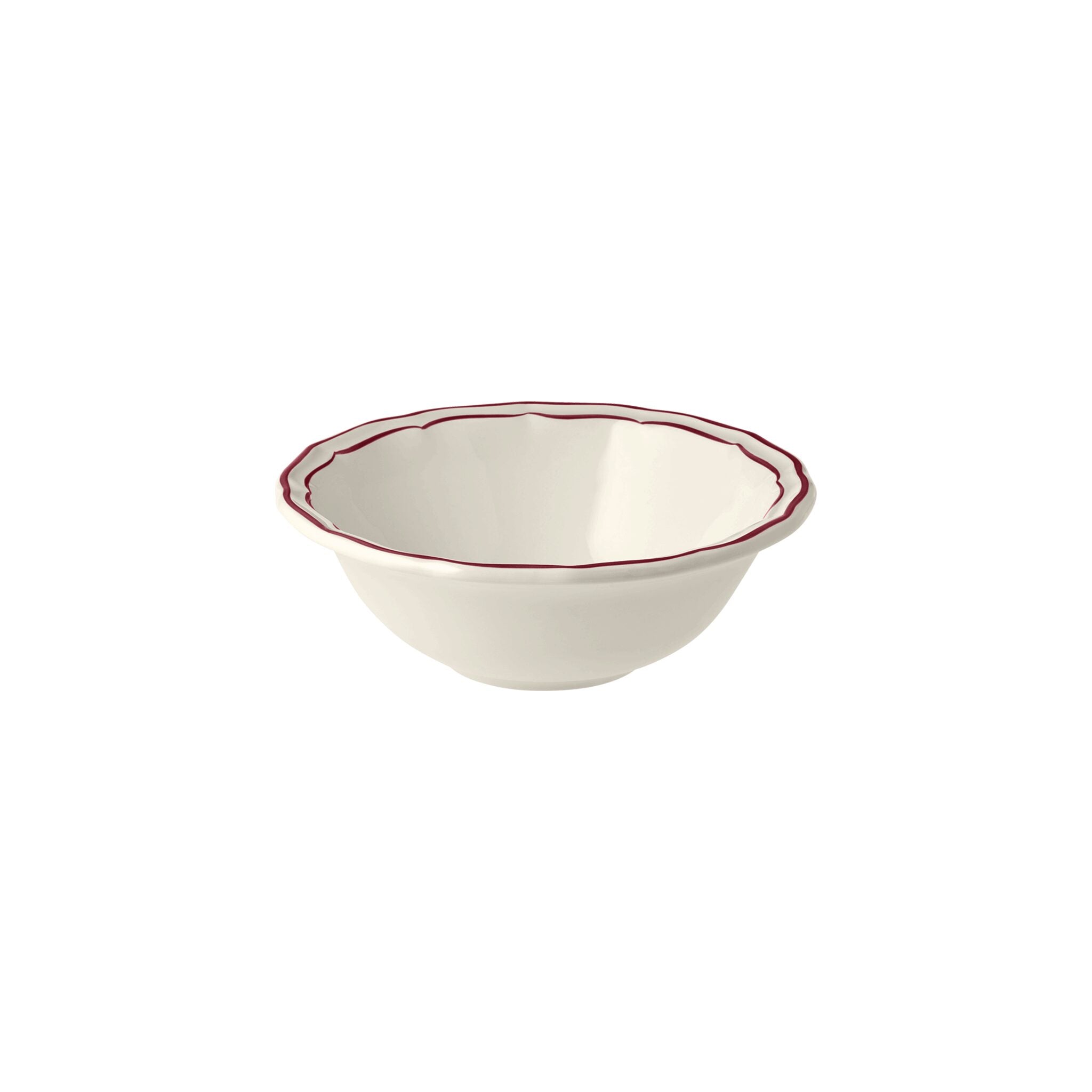 Gien Set of 2 Cereal Bowls XL - Filet Burgundy
