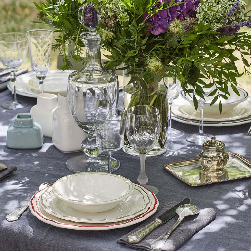 Gien Set of 2 Cereal Bowls XL - Filet Green, alternate view