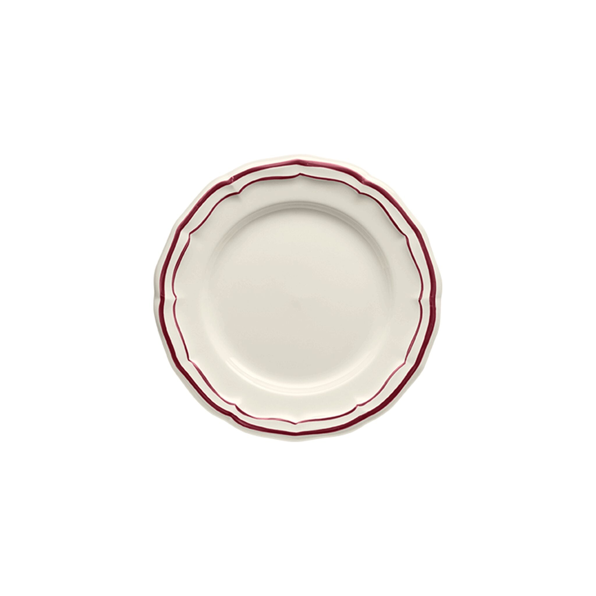 Gien Set of 2 Coasters - Filet Burgundy