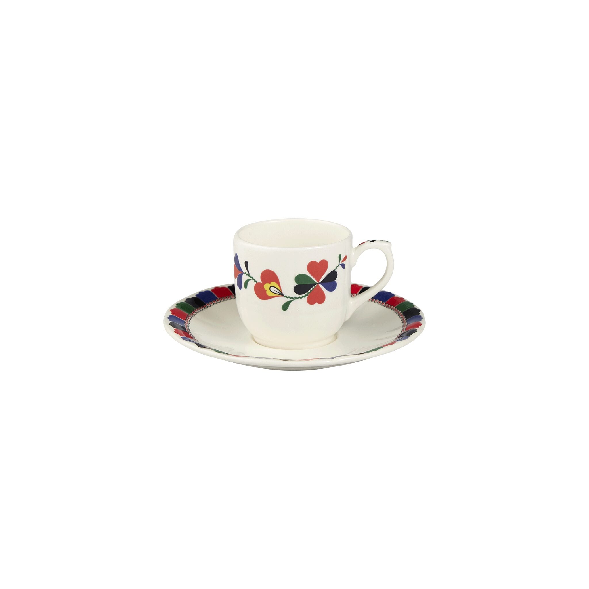 Gien Set of 2 Espresso Cups & Saucers - Chance Folle