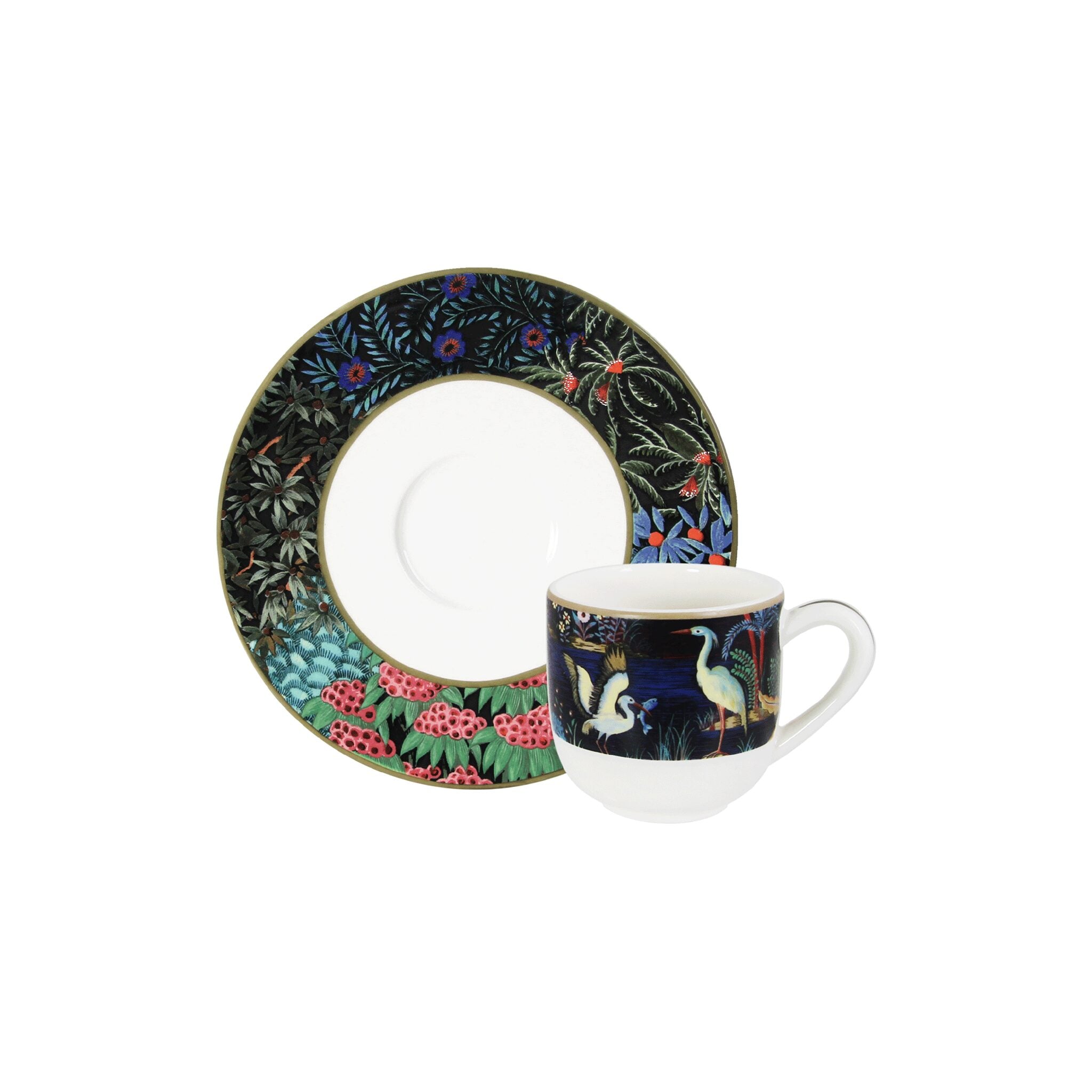 Gien Set of 2 Espresso Cups & Saucers - Le Jardin Du Palais