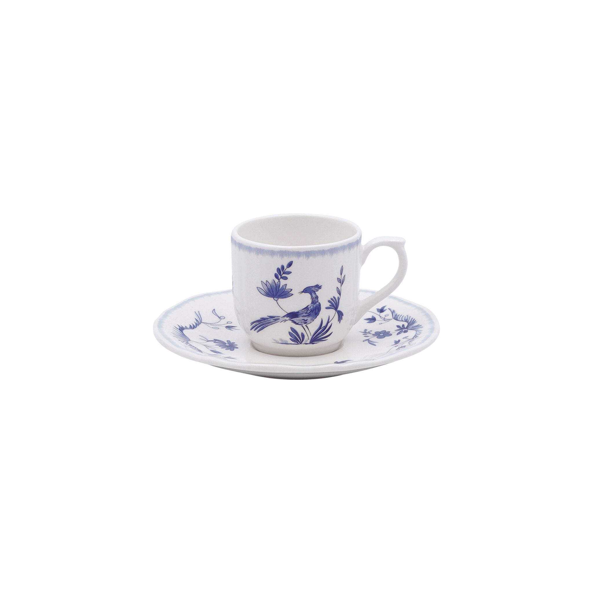 Gien Set of 2 Espresso Cups & Saucers - Paradis Bleu