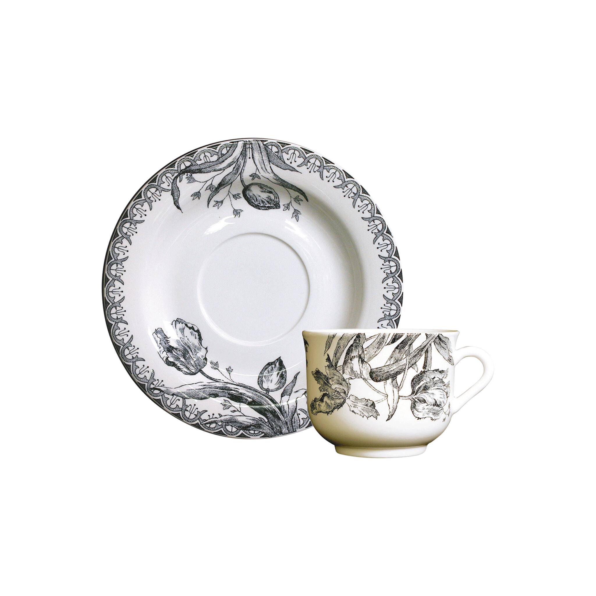 Gien Set of 2 Tea Cups & Saucers - Tulipes