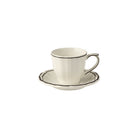 Gien Set of 2 US Tea Cups & Saucers- Filet Midnight