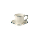 Gien Set of 2 US Tea Cups & Saucers- Filet Ocean Blue
