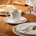 Gien Set of 2 US Tea Cups & Saucers - Pont Aux Choux White, alternate view