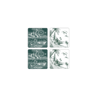 Gien Set of 4 Acrylic Coasters - Les Dépareillées Green