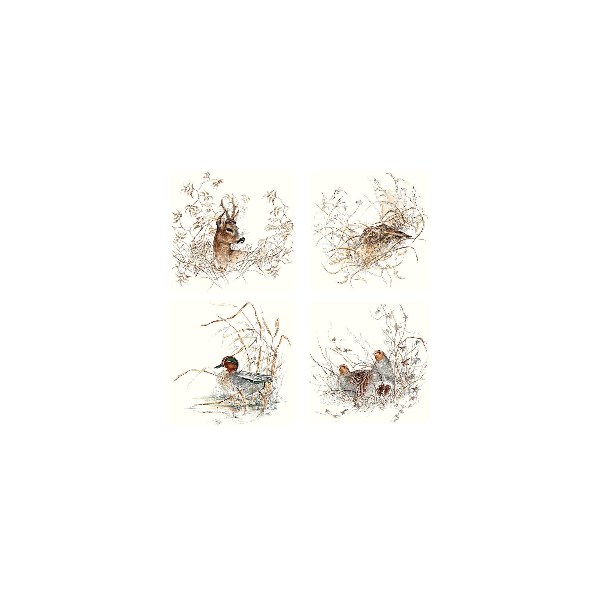 Gien Set of 4 Acrylic Coasters - Sologne