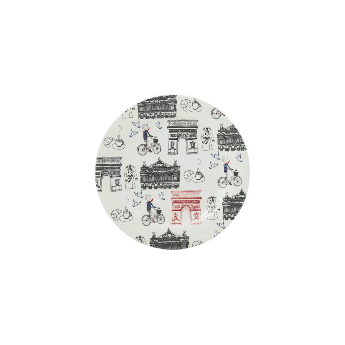 Gien Set of 4 Assorted Canape Plates - Ça C'est Paris !, alternate view