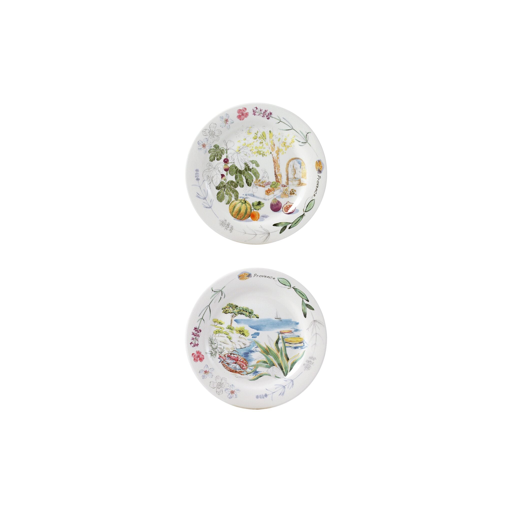 Gien Set of 4 Assorted Canape Plates - Provence