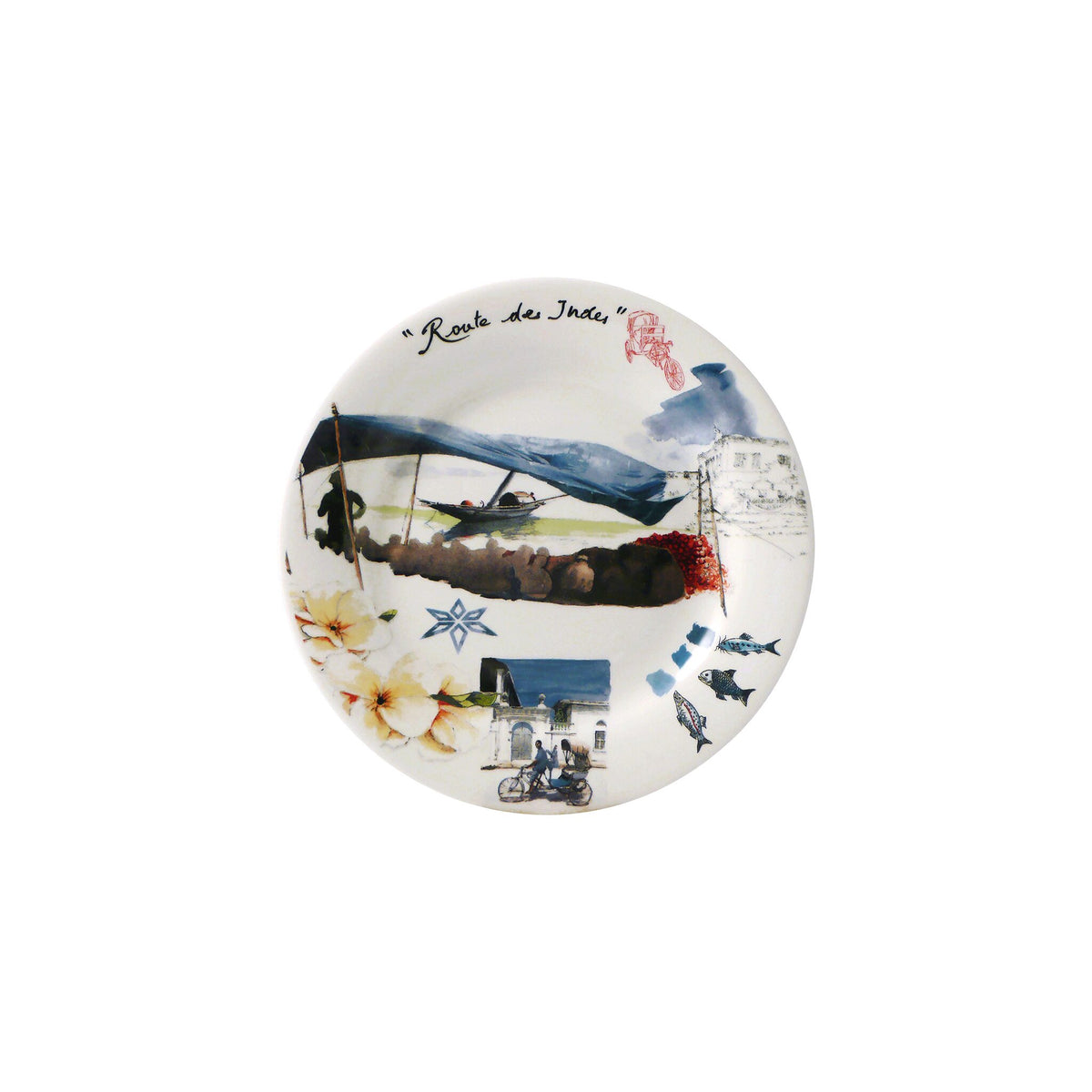 Gien Set of 4 Assorted Canape Plates - Route Des Indes, alternate view