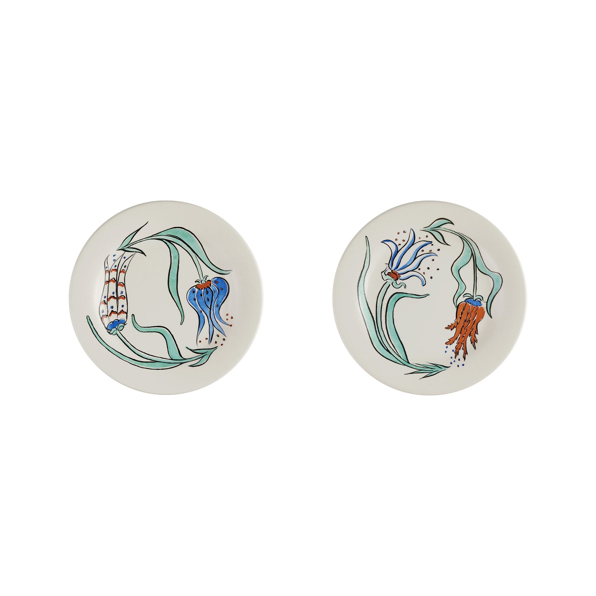 Gien Set of 4 Assorted Canapes Plates - La Favorite