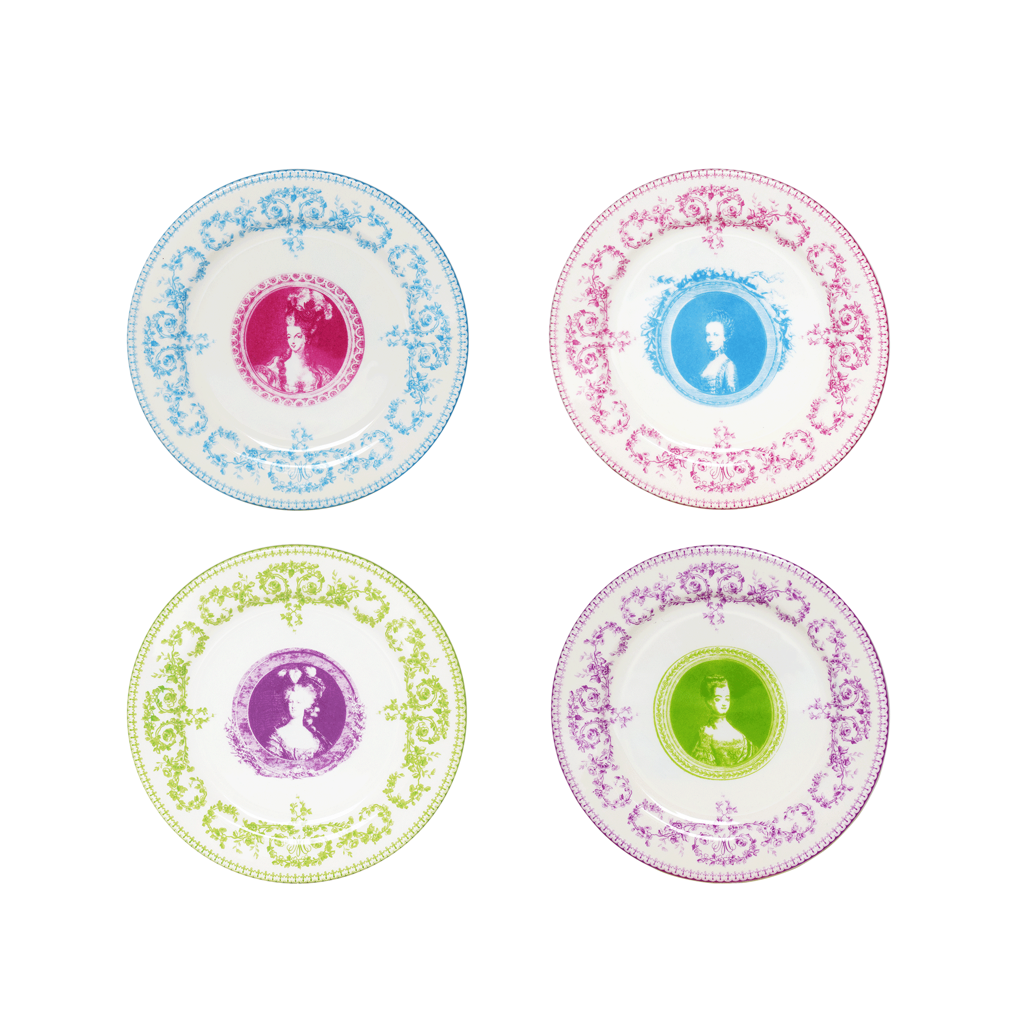Gien Set of 4 Assorted Coasters - Marie-Antoinette