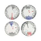 Gien Set of 4 Assorted Dessert Plates - Ça C'est Paris !