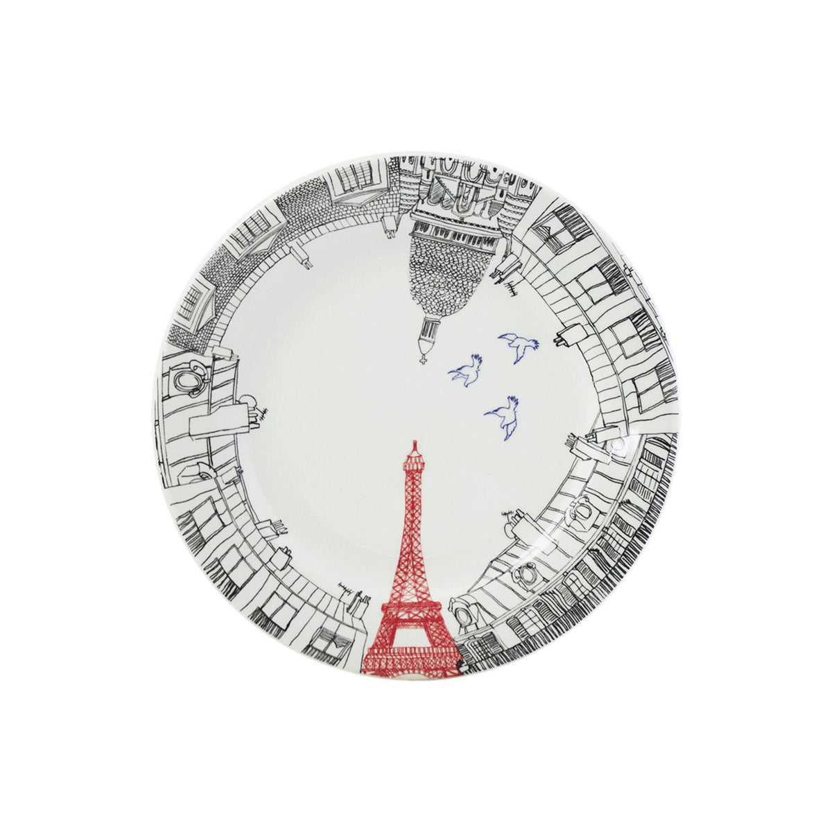 Gien Set of 4 Assorted Dessert Plates - Ça C'est Paris !, alternate view