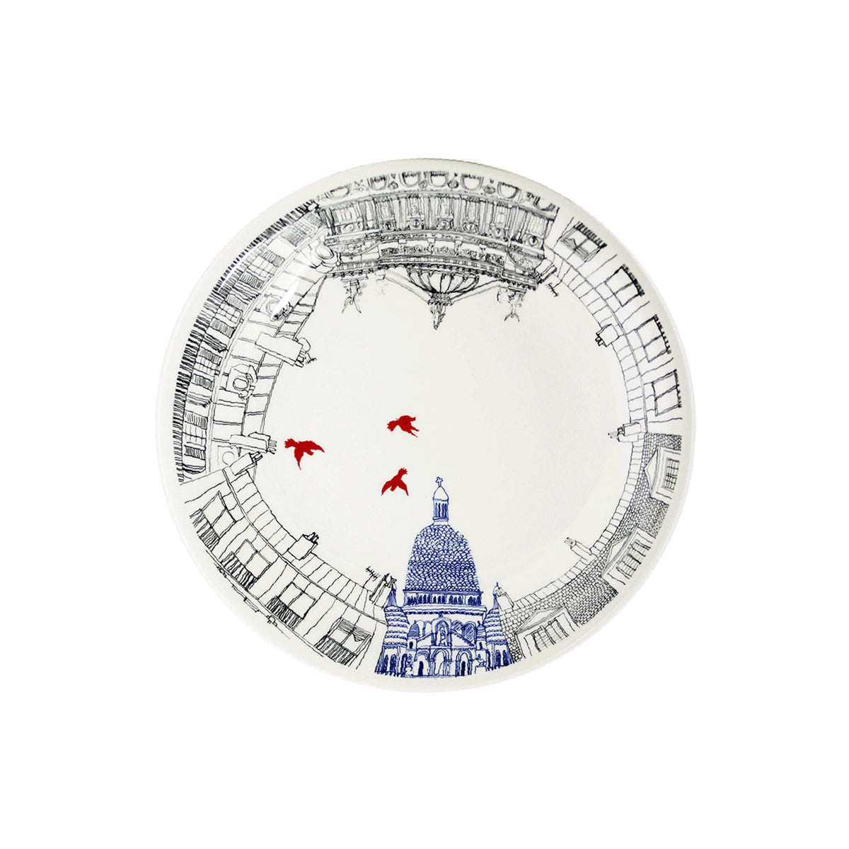 Gien Set of 4 Assorted Dessert Plates - Ça C'est Paris !, alternate view