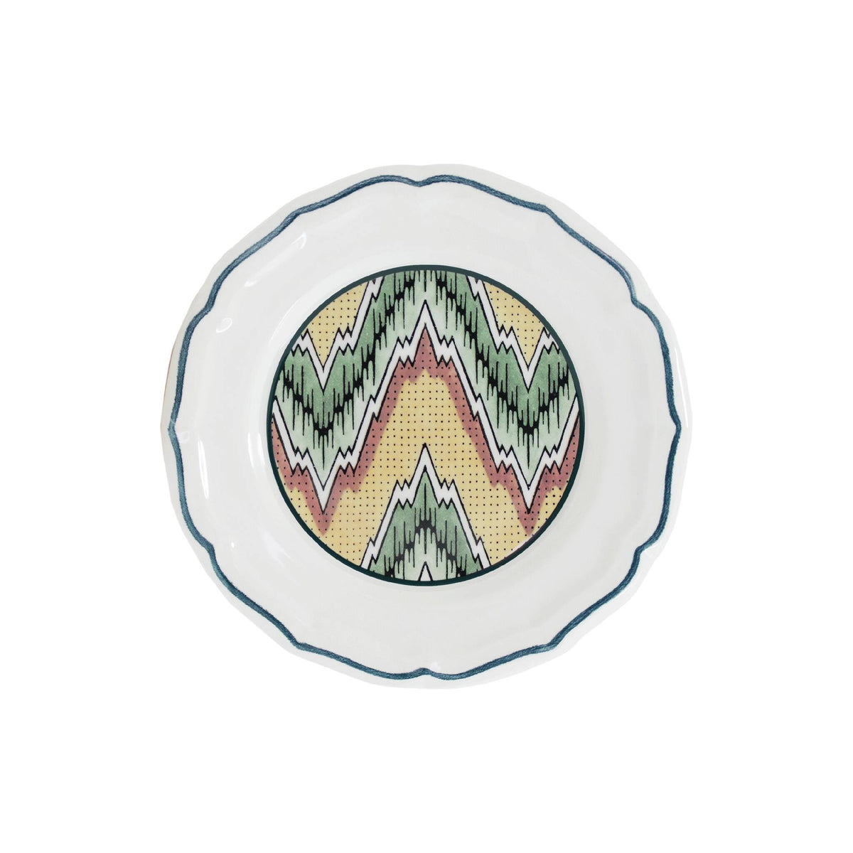 Gien Set of 4 Assorted Dessert Plates - Dominoté, alternate view