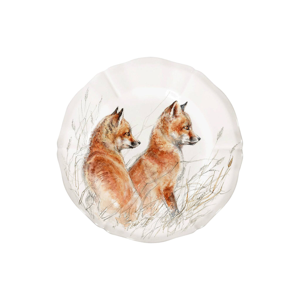 Gien Set of 4 Assorted Dessert Plates Wildlife Young - Sologne, alternate view