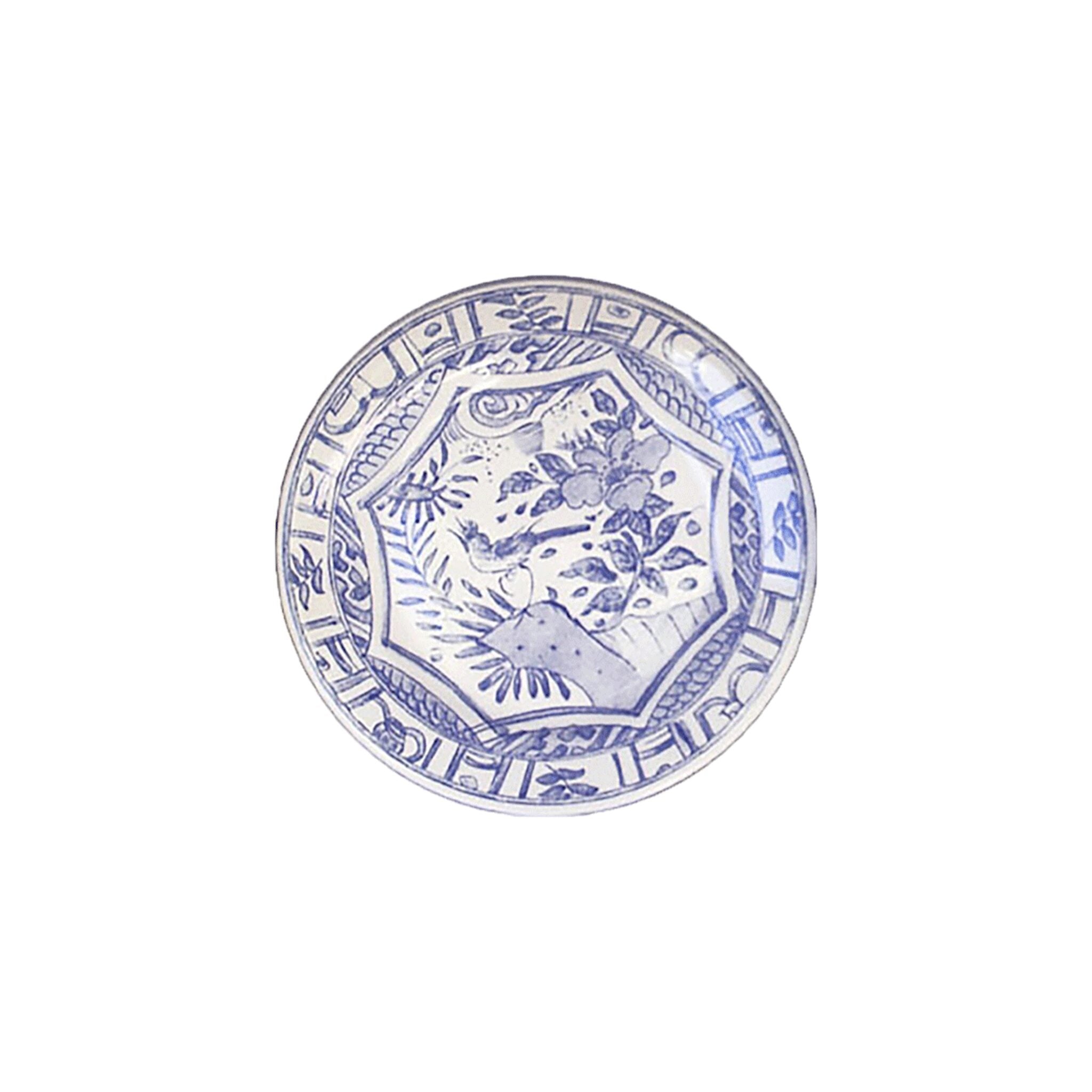 Gien Set of 4 Canape Plates - Oiseau Bleu