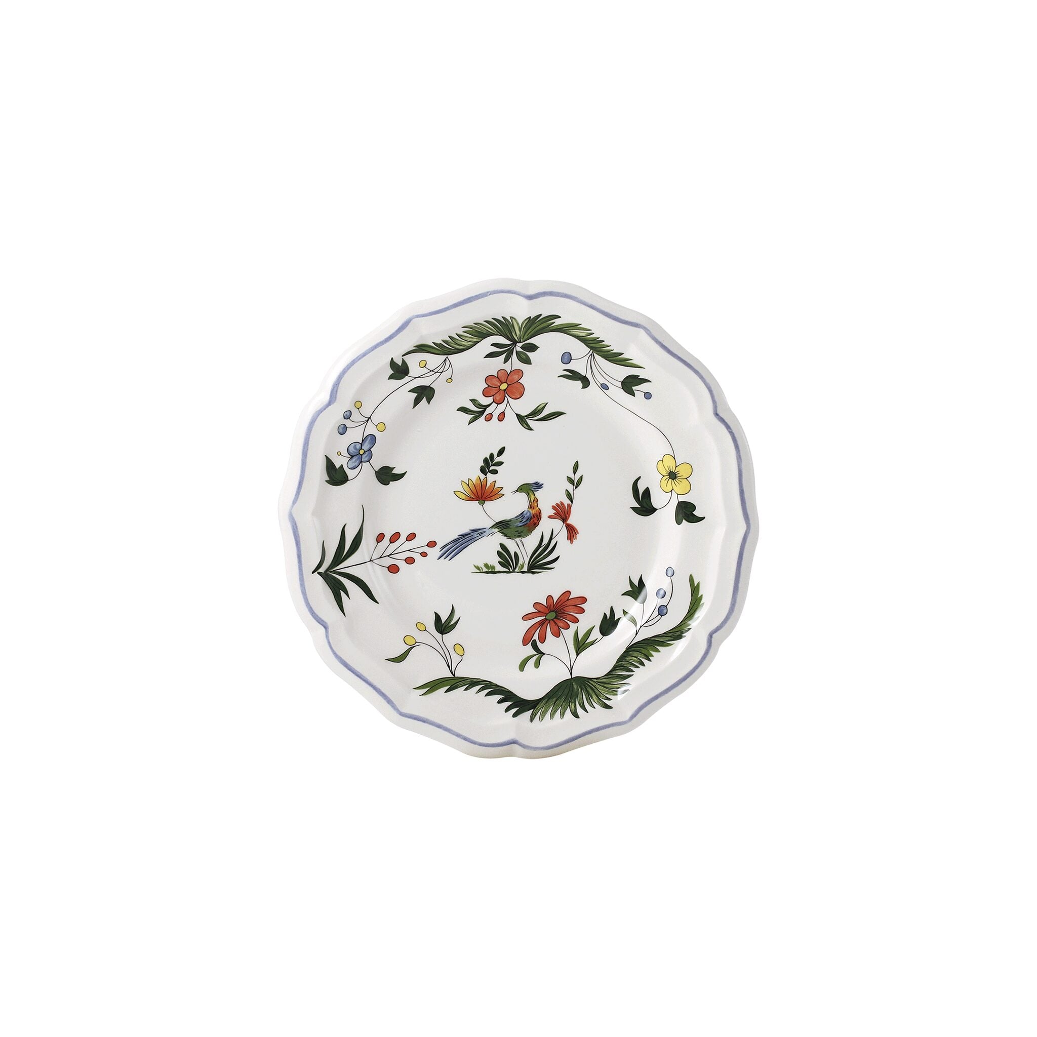 Gien Set of 4 Canape Plates- Oiseaux De Paradis