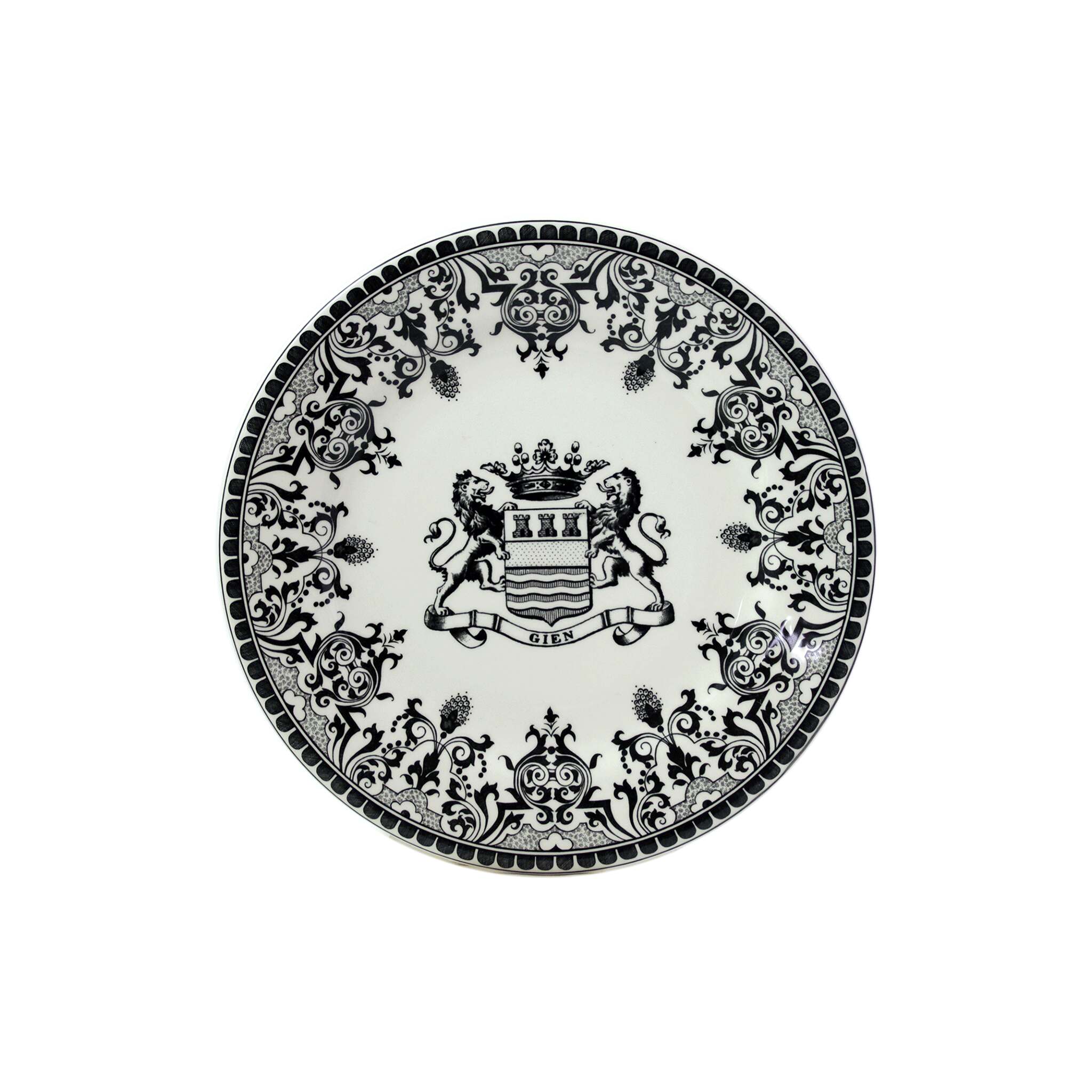 Gien Set of 4 Dessert Plates Blason - Les Dépareillées Green