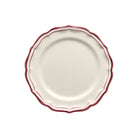 Gien Set of 4 Dessert Plates - Filet Burgundy