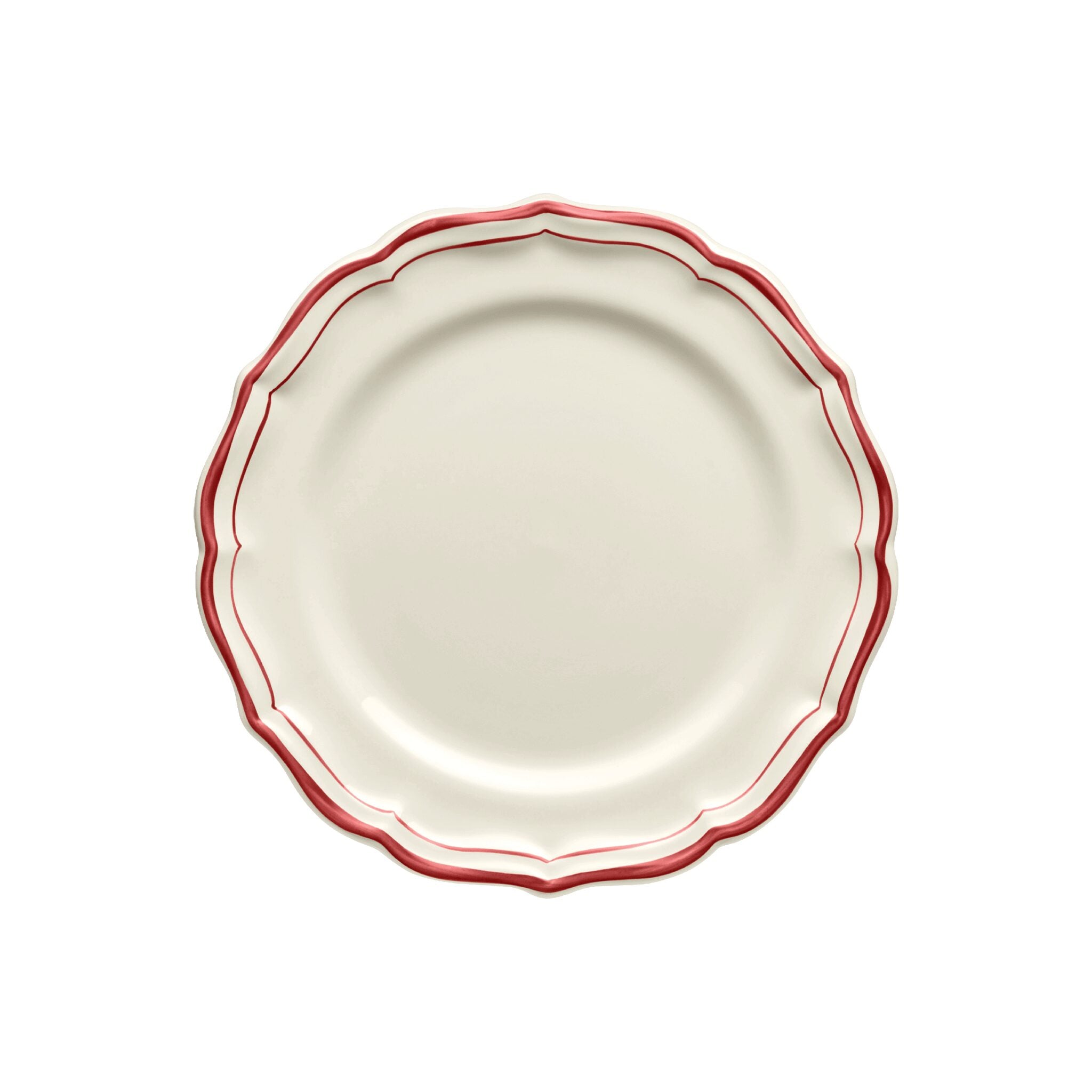 Gien Set of 4 Dessert Plates - Filet Red