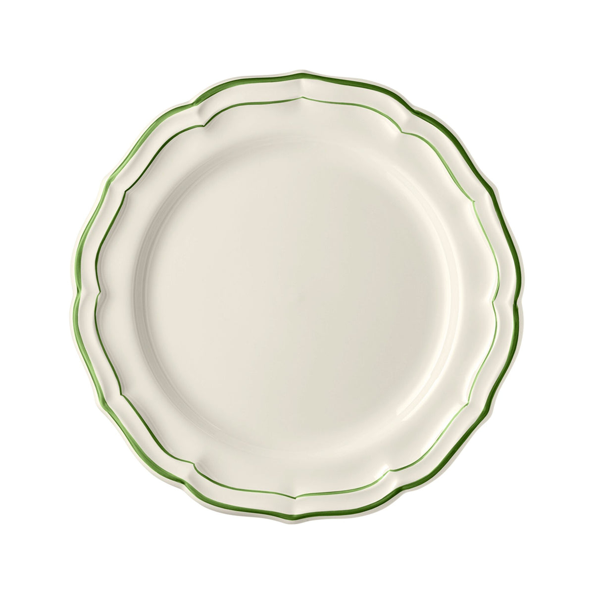 Gien Set of 4 Dinner Plates - Filet Fern Green